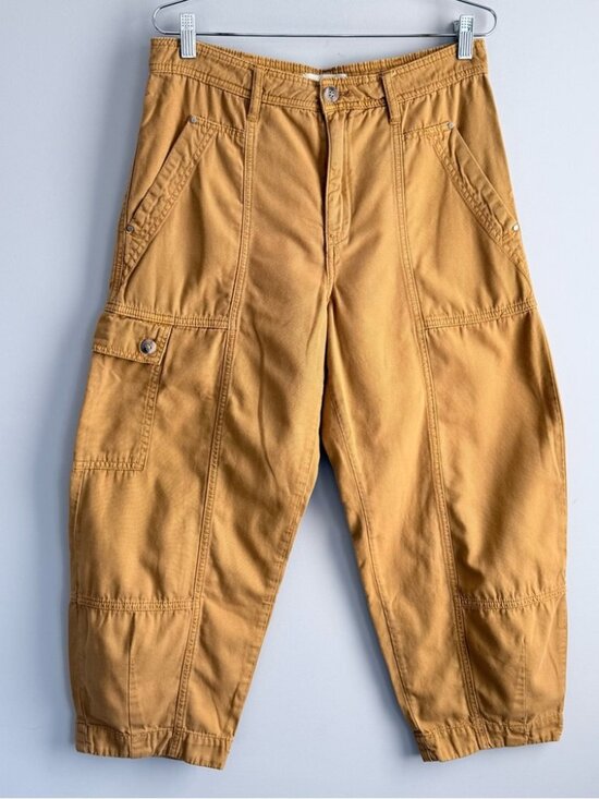 Anthropologie Pants - Anthropologie Brendan Utility Pants 8 Mustard Cargo Barrel Ankle High Rise Pants